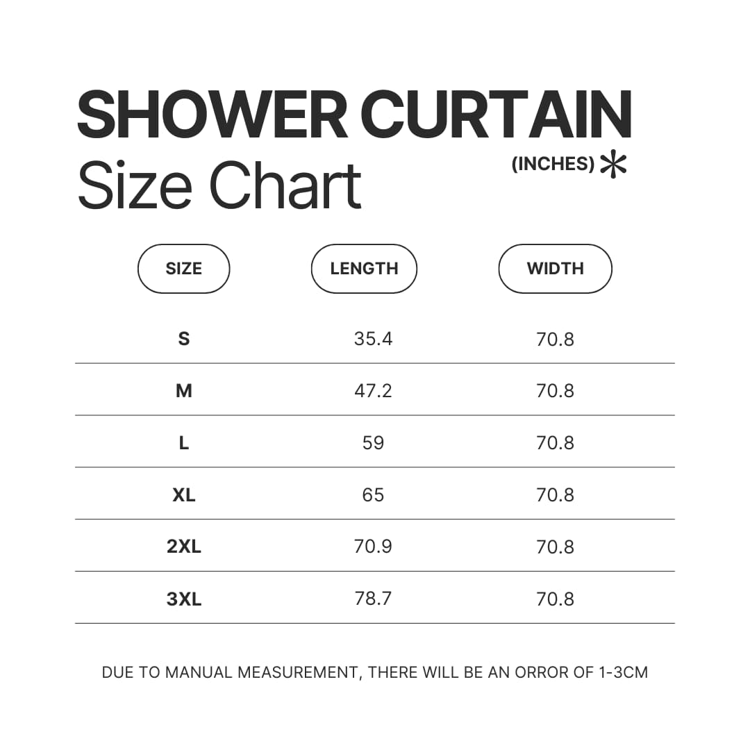 Shower Curtain Size Chart - Berserk EU Store