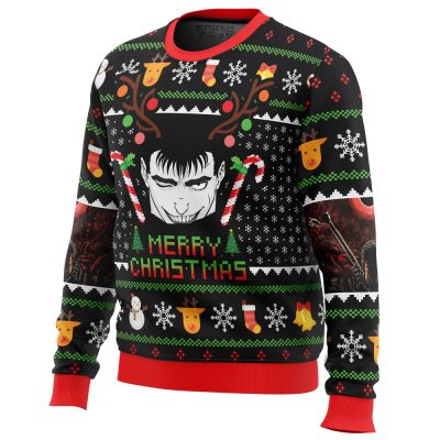 Guts Santa Claus Berzerk men sweatshirt SIDE FRONT mockup - Berserk EU Store