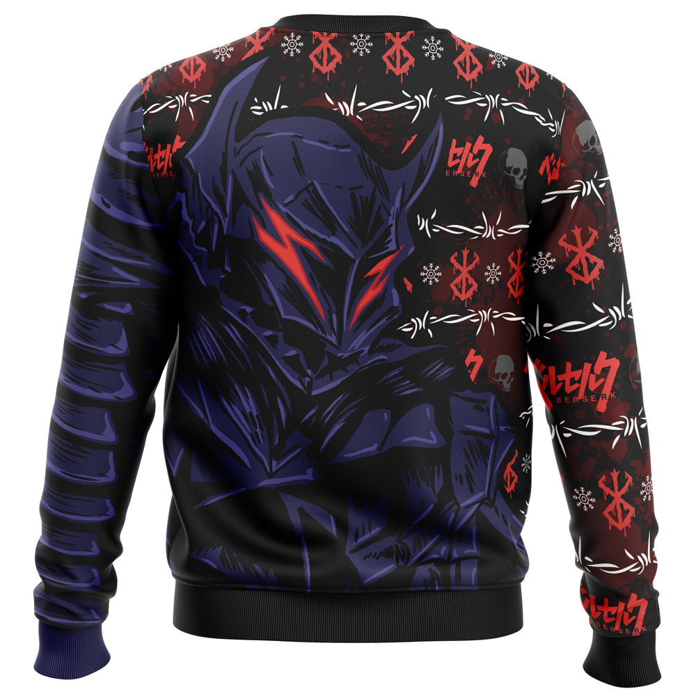 Struggler-Berserk_Ugly-Christmas-Sweater-BACK-mockup Struggler Berserk Ugly Christmas Sweater BACK mockup - Berserk EU Store