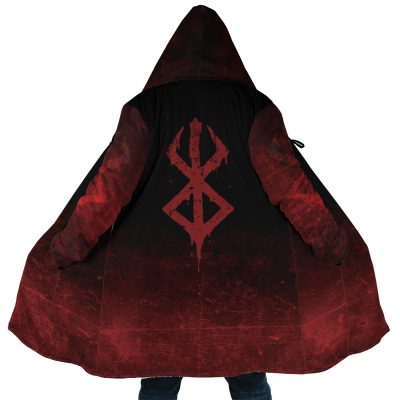 Brand of Sacrifice Berserk AOP Hooded Cloak Coat MAIN Mockup - Berserk EU Store